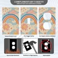 thumbnail image 3 of Yayeee Duplex Wall Plate 1-Gang 4.5"x2.7" Home Receptacle Light Switch Decorative Outlet Cover, Pink Retro Sun, 3 of 7