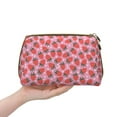 thumbnail image 4 of Easygdp Strawberry Leather Makeup Bag Zipper Pouch Travel Cosmetic Organizer for Women and Girls, Make up Bag with Zipper, 4 of 8