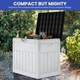 thumbnail image 3 of ModFusion 30-Gallon Waterproof Resin Deck Box – Lockable Outdoor Storage for Patios & Cushions, Light Gray, 3 of 6