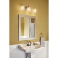 thumbnail image 3 of Lucky Collection Three-Light Brushed Nickel Frosted Prismatic Glass Coastal Bath Vanity Light, 3 of 3