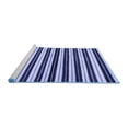 thumbnail image 2 of Ahgly Company Machine Washable Indoor Round Abstract Blue Modern Area Rugs, 7' Round, 2 of 4
