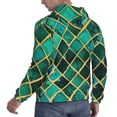 thumbnail image 6 of Salouo Green Mosaic Glass Pattern Men's Fall Hoodie Sweatshirt,Sport Hoodie with Pockets for Men Pullover Casual Hooded Sweatshirt-Small, 6 of 7