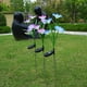 thumbnail image 3 of luces LED solares de 4 campanillas para jardín, lámpara de simulación de flores para exteriores (morado y rosa), 3 of 7