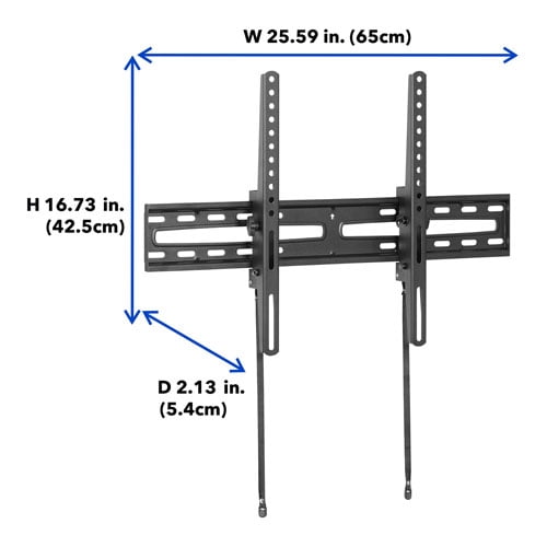 Best Buy Essentials Tilting TV Wall Mount for 47"–84" TVs, Adjustable Tilt, Low-Profile Design, Black (BE-TVLTLC-C)