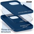 thumbnail image 5 of Étui en Silicone Compatible avec iPhone 13 Pro Max 6.7 Pouces, Gel Silicone Liquide Caoutchouc Protection Complète, 5 of 5