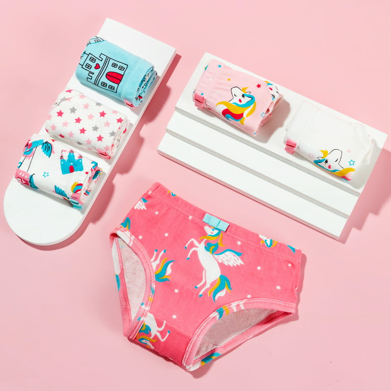 Jeccie 6 Packs Girls Underwear 100% Cotton Breathable Comfort Panties for  Toddler 2-3 Years - Fairies,Mermaid,Stars 