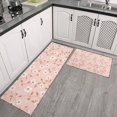 thumbnail image 2 of Pioneer Flower Floral Print Pattern Kitchen Rugs Sets Of 2, Anti Fatigue Non Slip Washable Floor Mats for Kitchen Sink Laundry, 17X30 Inch + 17X47 Inch, 2 of 6