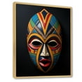 thumbnail image 2 of Designart "Tribal Akan African Mask I" African Tribal Floater Framed Canvas Print, 2 of 7