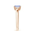 thumbnail image 3 of Angara Natural 0.6 Ct. Tanzanite with Diamond Classic Ring in 14K Rose Gold for Women (Ring Size: 3), 3 of 9
