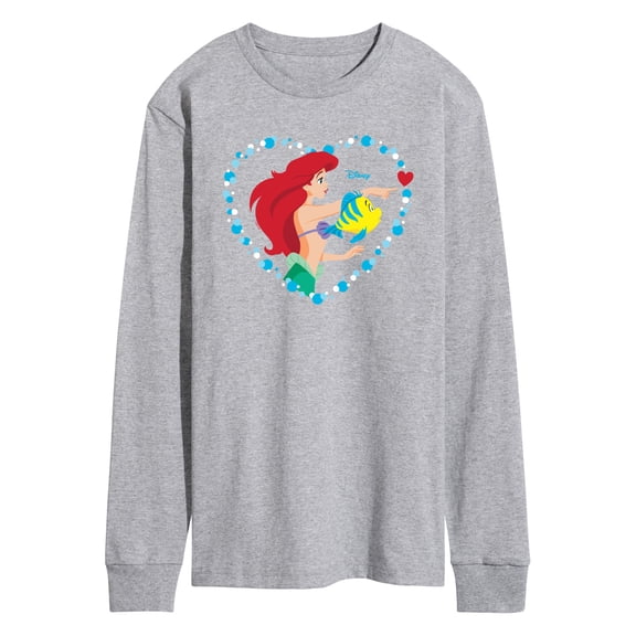 Disney - Ariel Heart - Men's Long Sleeve Graphic T-Shirt