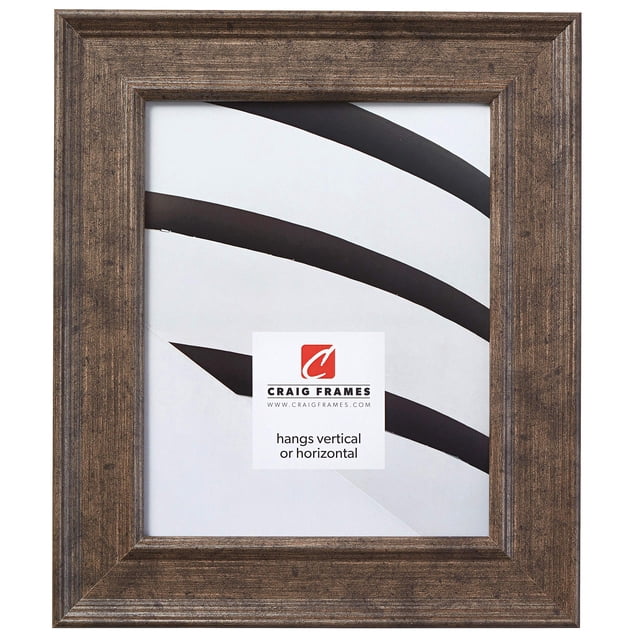 Craig Frames FM97SI 18 by 36-Inch Picture Frame, Smooth Wrap Finish, 2-Inch Wide, Tarnished Silver