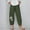 Green, variant on UTTOASFAY Woman Pants Women's Summer Casual Pants Loose Cotton and Linen Embroidered Wide-Leg Pants Gray S