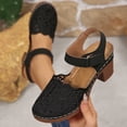 thumbnail image 2 of Rvasteizo Women Classic Shoes Solid Closed Toe Hollow Out Thick Sole Summer, 2 of 5
