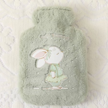 Multipurpose Cartoon Cute Tummy Warmers Hot Water Bag Hand Warmer Plush Cover Hot Water Bottle D
