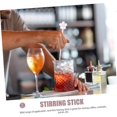 thumbnail image 2 of Cherry Blossom Design Reusable Glass Stirrers for Cocktails Coffee 16.00X3.00X2.00CM, 2 of 5