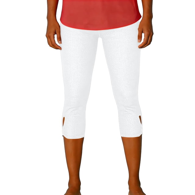 Pincandy Women's Solid Color Stretch Denim Leggings - No Pockets, Skinny Fit, Perfect for Gym, Workout & Daily Casual Wear