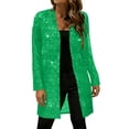thumbnail image 2 of Njagoc3 Women Tweed Blazer Jacket Single Breasted Elegant Office Work Outerwear, 2 of 6