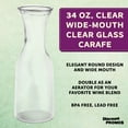 thumbnail image 3 of Clear Glass Water Carafes 34 oz. Set of 10, Bulk Pack - Perfect for Juices, Smoothies, Milk, Wine Decanter- Clear, 3 of 5