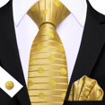 thumbnail image 3 of Set de corbatas Tie Barry.Wang para Halloween, color calabaza y oro, para hombre, 3 of 5