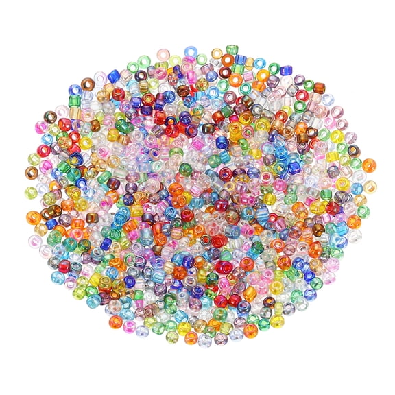 1600Pcs Glass Seed Beads, 2mm 11/0 Loose Mini Beads with Hole, Bulk Craft Spacer for Jewelry Making, Mixed Color