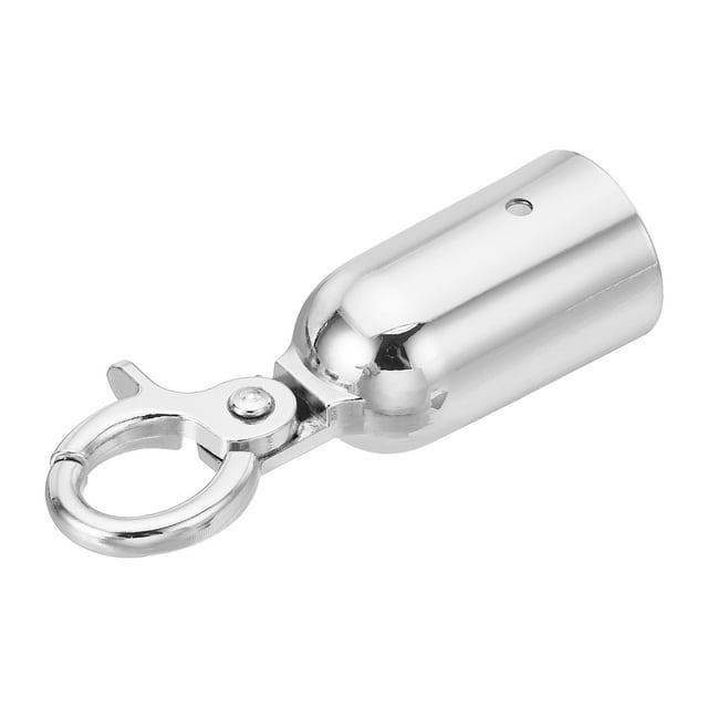 Unique Bargains 1.3' Stanchion Rope End Stopper Cord End Caps Barrier Rope End Cap Snap Hooks for Crowd Control, Silver