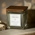 thumbnail image 4 of House of Velas Candle Wood Collection, 15 oz, 1 Wooden Wick, Lemon + Sage, Square Glass Jar Candle, 4 of 4