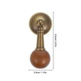 thumbnail image 2 of WHAMVOX Vintage Chinese Style Cabinet Pull Handles in Brass and Wood for Door Hardware Small Size, 2 of 8