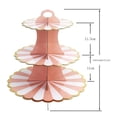 thumbnail image 4 of de 2 Estantes de Exhibición de Pasteles con Soporte para Magdalenas de 3 Niveles para Rosa + verde, 4 of 9