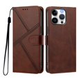 thumbnail image 2 of Leather For Apple iPhone 14 Pro, Flip Wallet Leather Case With Card Holder Magnetic Closure Protective Phone Cases Cover,Brown,For iPhone 14 Pro, 2 of 7