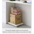 thumbnail image 5 of Yamazaki Home Rolling Caddy, White, Steel, Supports 66 pounds, Wheels, Minimal Assembly, 5 of 7