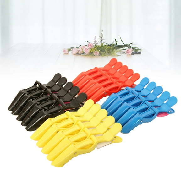 GAXIRE 20Pcs Salon Clips Multi Color Durable Plastic Alligator Hair Clips for Hair Styling and Sectioning