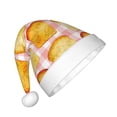 thumbnail image 2 of Haiem Tasty Toasts Pattern Santa Hat Confortable Velvet Christmas Hat for Christmas Party Favors Fit for Adults and Kids, 2 of 6