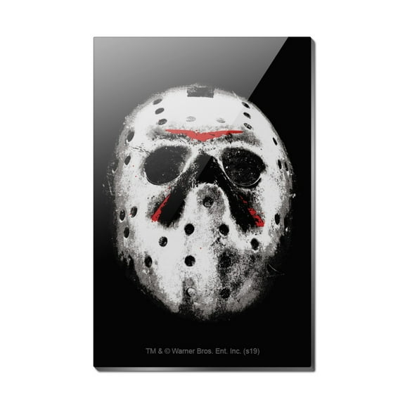 Friday the 13th Jason Mask Rectangle Acrylic Fridge Refrigerator Magnet