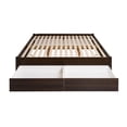 thumbnail image 5 of Pemberly Row Modern King 4-Post Platform Bed with 4 Drawers in Espresso, 5 of 6