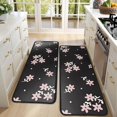 thumbnail image 4 of Kitchen Rugs Sets Of 2,Pioneer Flower Floral Print Pattern Anti Fatigue Kitchen Mat Rugs Non Slip Washable,Decorative Kitchen Floor Mats for Kitchen,Sink,Laundry,17"x47"+17"x47", 4 of 5