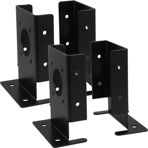 Masteelf 4pcs Fence Base Garden Border Edging Fence Support for Garden Courtyard Accessory Garden Fence Bases Lawn Picket Fence Stand Holder Yard Fence Supply for Garden