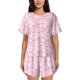 thumbnail image 1 of Fotbe Ribbon Bow Conjunto de Pijama Estampado para Mujer, 2 Piezas, Ropa de Dormir con Camiseta de Manga Corta y Shorts Suaves-Medium, 1 of 6