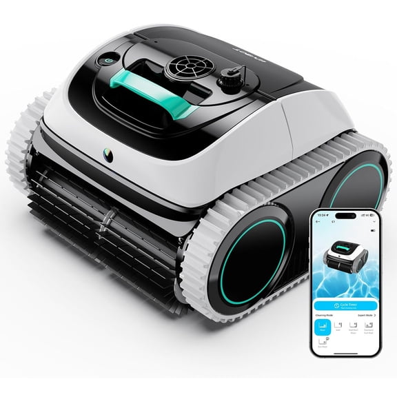 Restored WYBOT C1 Cordless Robotic Pool Cleaner, 1614 Sq.ft, Wall & Waterline Cleaning, 150 Mins (B Grade)