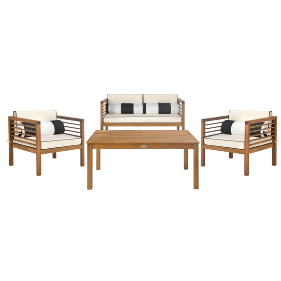 Safavieh Alda 4 Piece Outdoor Set with Accent Pillows