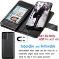 thumbnail image 3 of Galaxy A51 5G Case, [5G Version] Galaxy A51 Wallet Case, Tekcoo Luxury PU Leather Cash Credit Card Slots Holder Carrying Folio Flip Cover [Detachable Magnetic Hard Case] for Samsung A51 [Black], 3 of 6