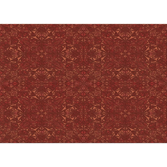 Ahgly Company Indoor Rectangle Patterned Cranberry Red Area Rugs, 3' x 5'