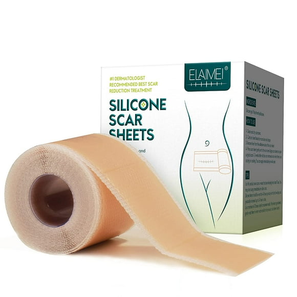 Silicone scar sheet tape roll, silicone scar strip, reusable, professional scar removal patch, suitable for C-section, burns, conjunctival, etc 3m