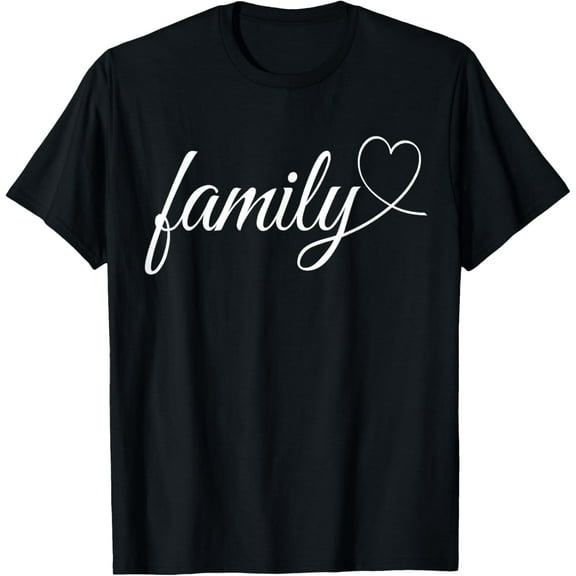 Love My Family Cute Family T-ShirtMen and women, Black T-shirt, size: Extra large