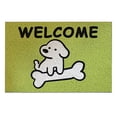 thumbnail image 1 of Door Mat Cute Cartoon Dog Pattern Anti Slip Mud Scraping Welcome Rug Front Door Rug Home Decoration Green 50 X 80cm, 1 of 12