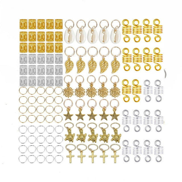 Accesorio para trenzas de cabello, 120 piezas Anillos para trenzas de cabello Accesorio para el cabello Anillo de cuentas para rastas Diseño de vanguardia