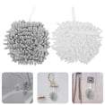 thumbnail image 3 of GOOHOCHY 2 toallas de mano colgantes de chenilla para baño, de secado rápido, absorbentes., 3 of 8