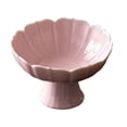 thumbnail image 2 of Frutero de cerámica con base decorativa para encimera de cocina, bandeja de frutas con forma de loto. Rosa, 2 of 9