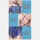 thumbnail image 4 of Trajes de baile para niñas, vestido de cha cha, falda de tango para niños, ropa de carnaval, ropa de baile, disfraces de salsa latina, vestido de baile con borlas, azul 120, 4 of 5