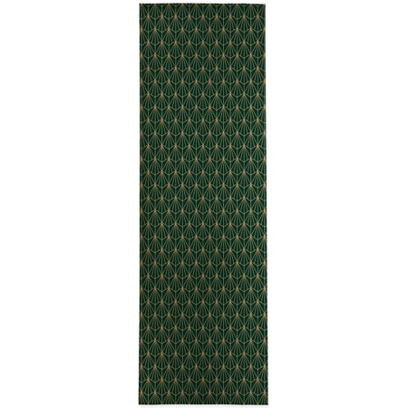 

Art Nouveau Green and Gold Kitchen Mat by Kavka Designs