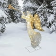 thumbnail image 3 of EASTIN Angel Table Decor Battery Powered LED Acrylic Garden Trinkets Lighted Angel Statue Office Decor, 3 of 9